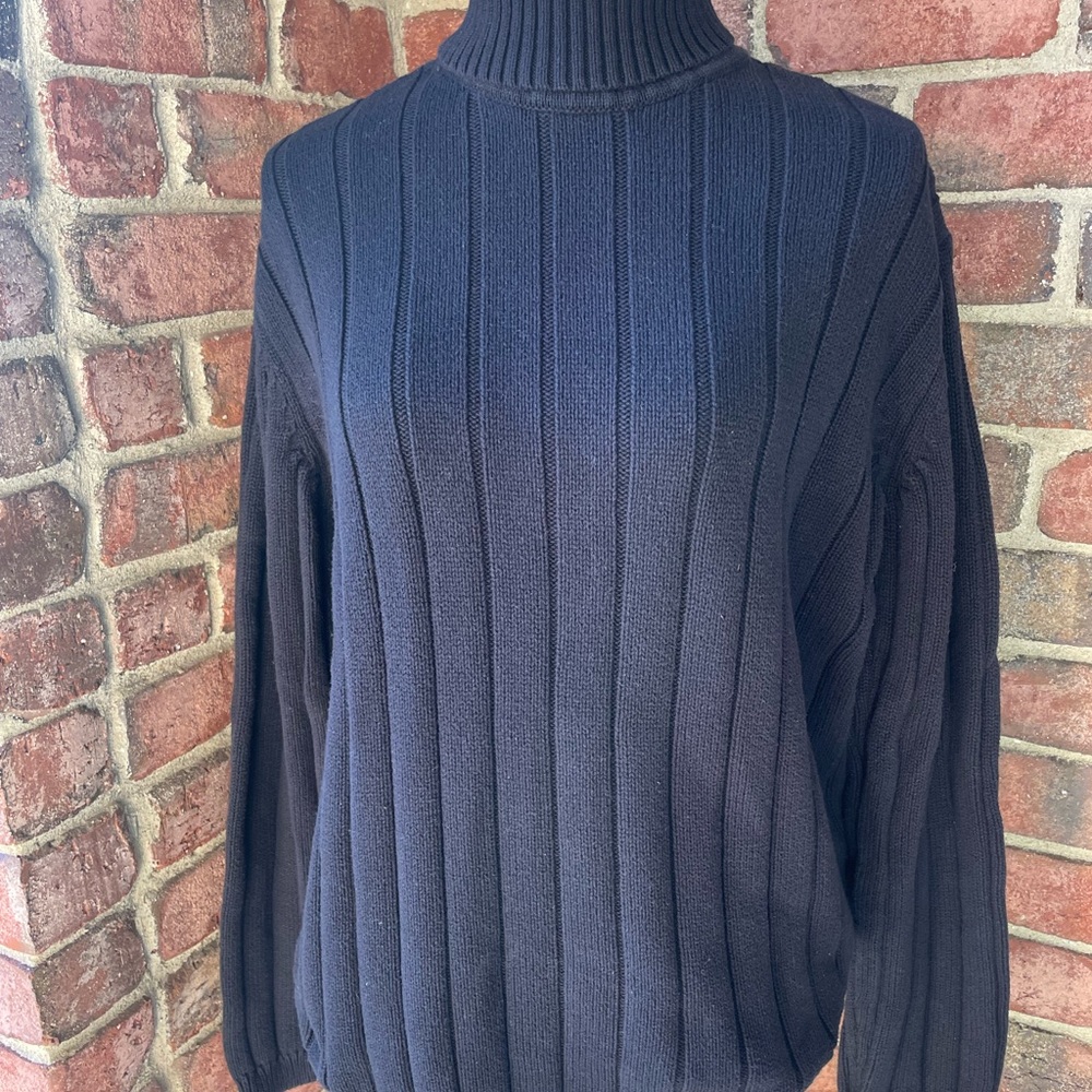 Vintage Men’s Calvin Klein Black Turtleneck Sweater. Size:XL